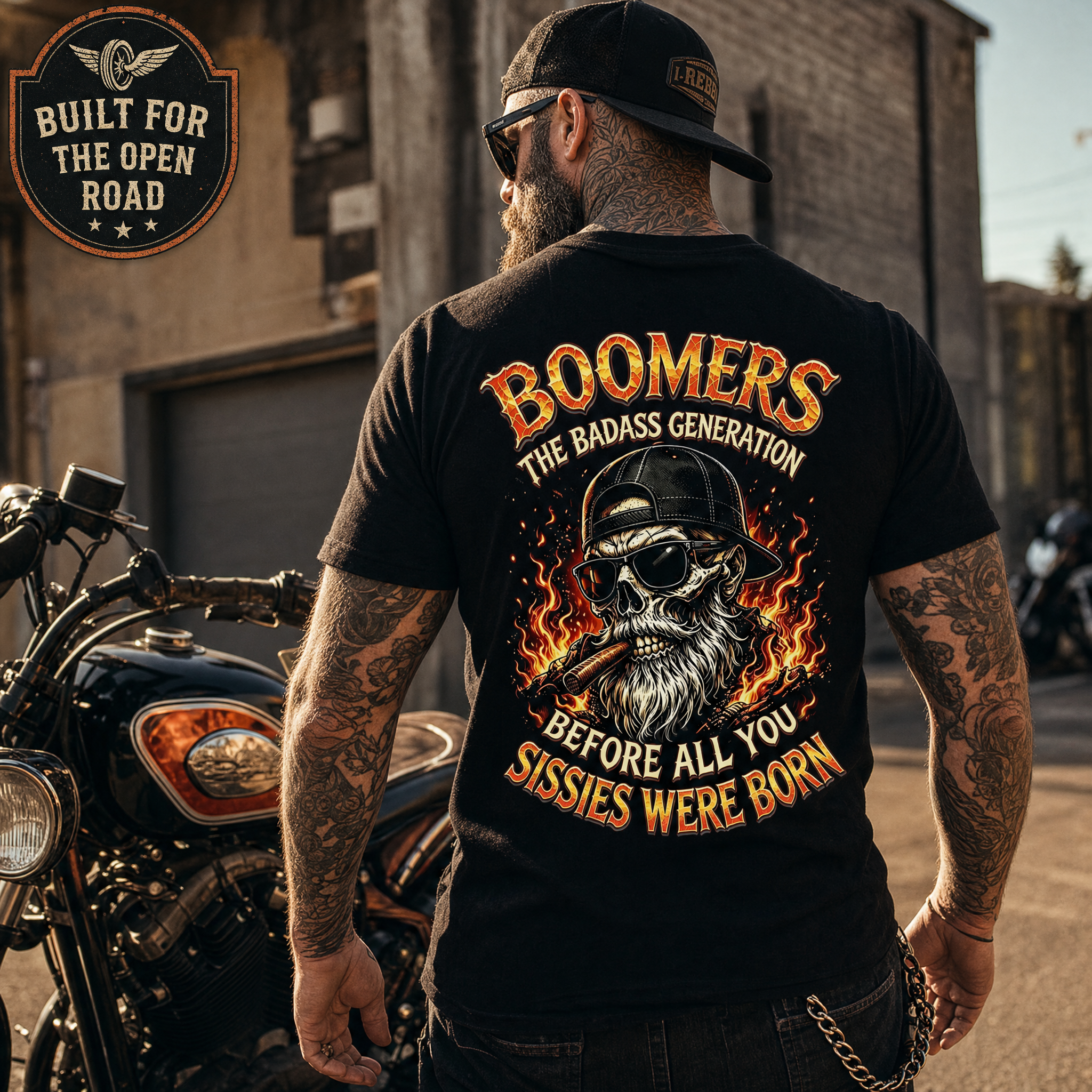 Custom Year Boomer T-shirt, Boomers The Badass Generation Before All You Sissies Were Born T-Shirt – Meaningful Boomer Gift for Dad Grandpa – Personalized Birth Year Tee