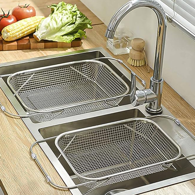 Stainless Steel Telescopic Drainer Basket