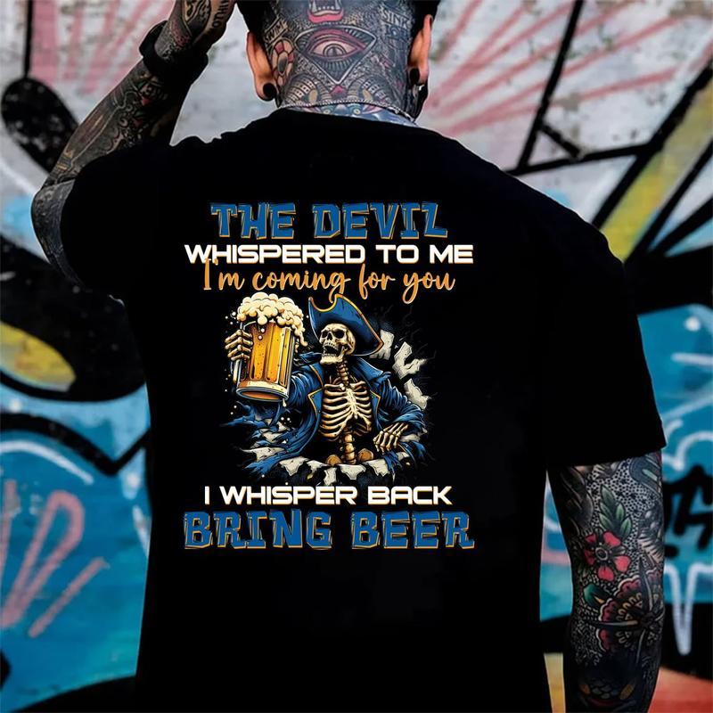 The Devil Whispered To Me I Whisper Back Bring Beer Gen X//Boomer Custom Birth Year T-shirt/Sweatshirt