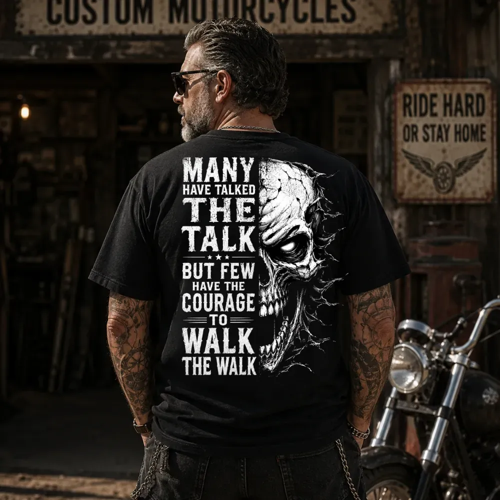 Badass Generation Custom Year T-Shirt &ndash; Walk The Walk Skull Graphic Tee