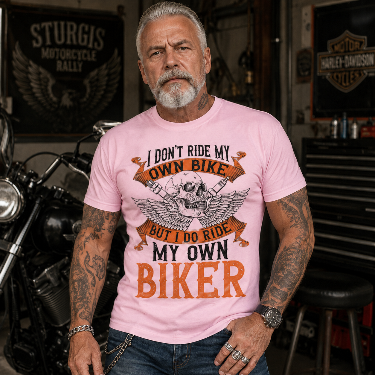 Biker I Dont Ride My Own Bike But I Do Ride My Own Biker Biker Racing T Shirt
