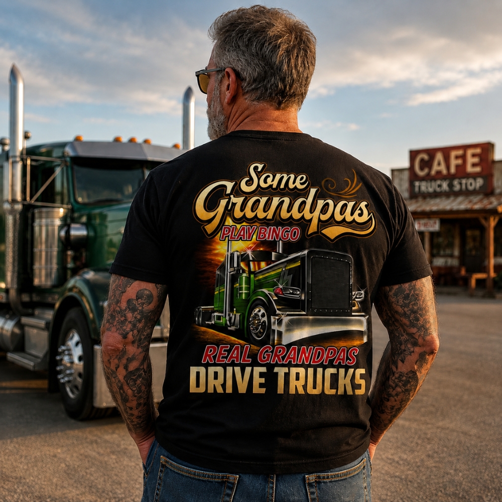 Legendary TruckerTM Custom Year Shirt | Real Grandpas Drive Trucks