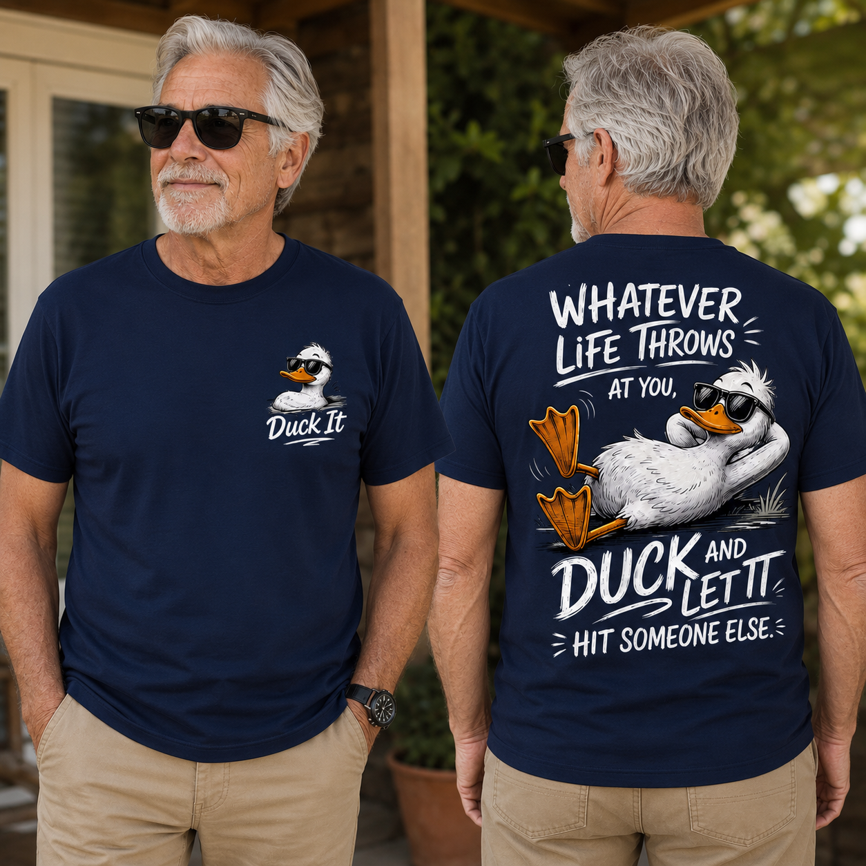 "Whatever Life Throws at You – Duck It Tee