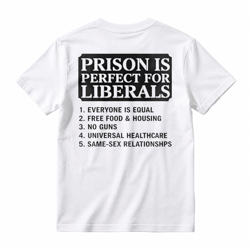 Funny Number List Bold Text Bright Casual Back Print T-Shirt