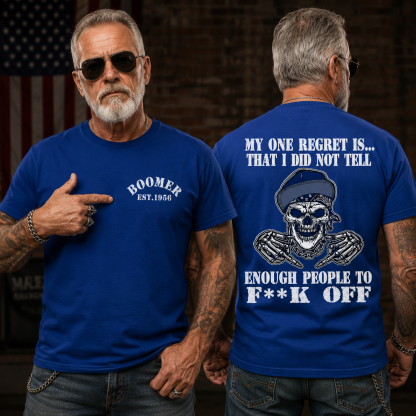 My One Regret Is Funny Skull T Shirt, Gen X Vintage Graphic Custom Year Tee