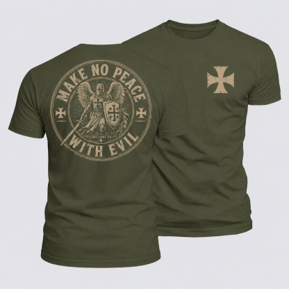 Luxe Mercerized Cotton Tee - Make No Peace With Evil