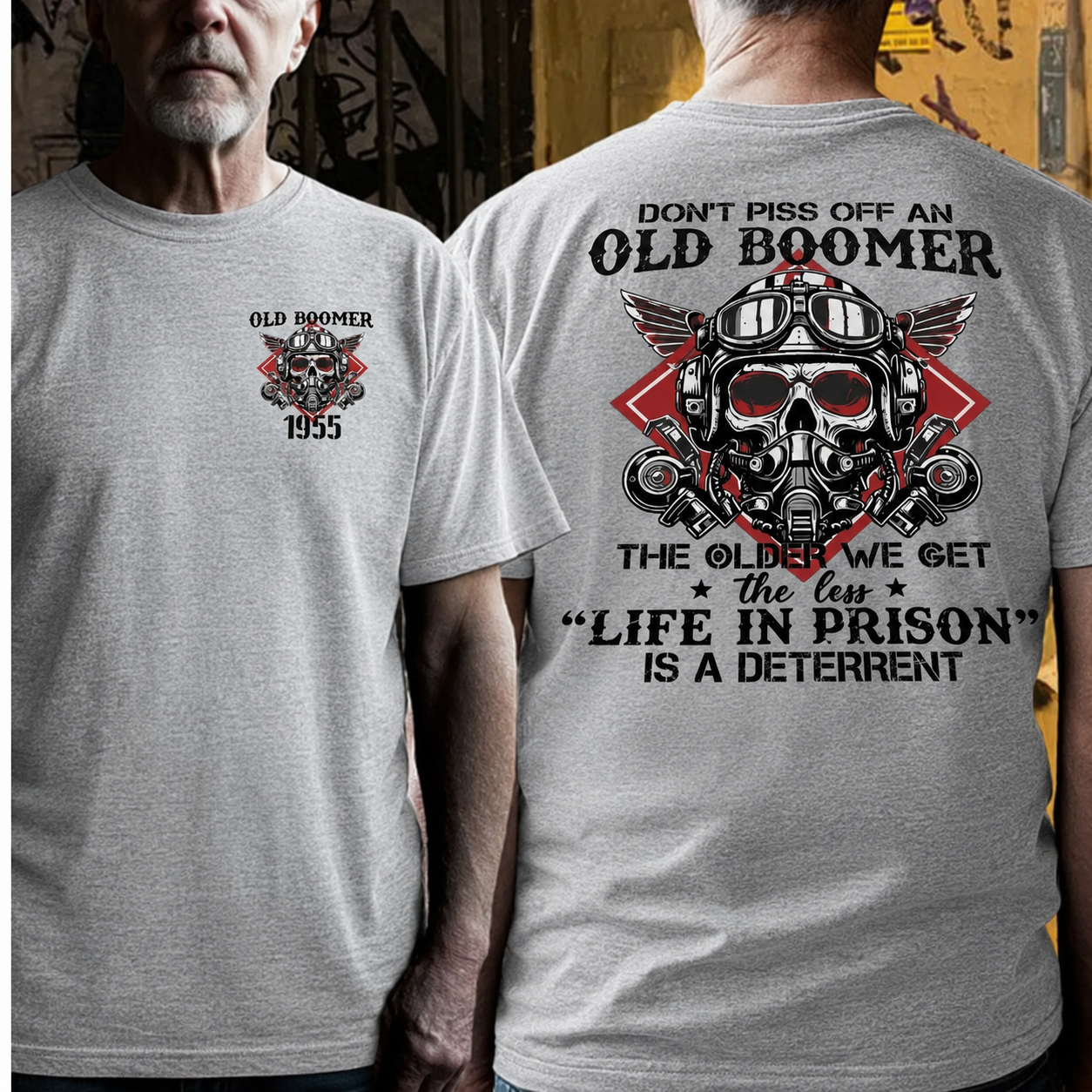 "Old Boomer" Custom Birth Year Tee - The Ultimate Statement of Badassery