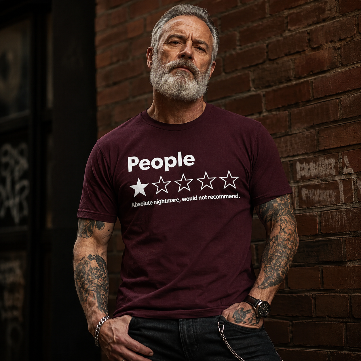 1 Star Review – Absolute Would T-Shirt – Funny Unisex 100% Cotton Tee