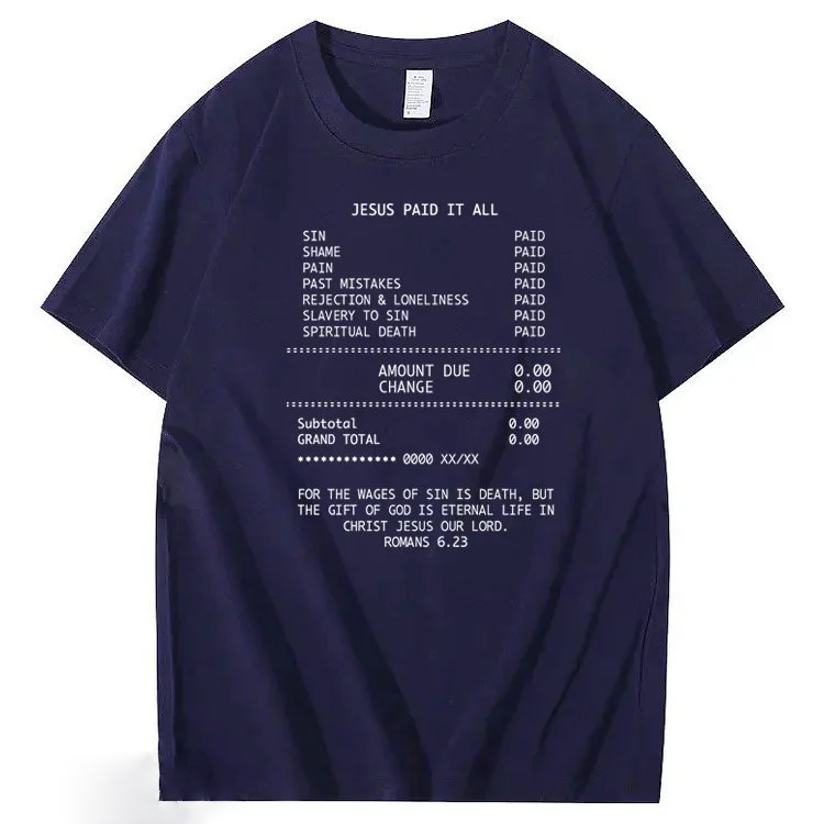 JESUS PAID IT ALL Graphic Print Tee