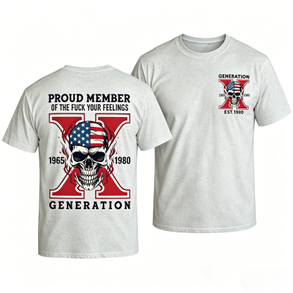 Custom Gen X Skull New Printing T-shirt