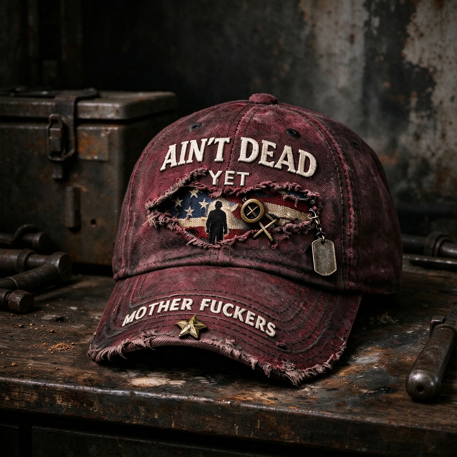 Funny Retro Old Man Club Print Casual Hat