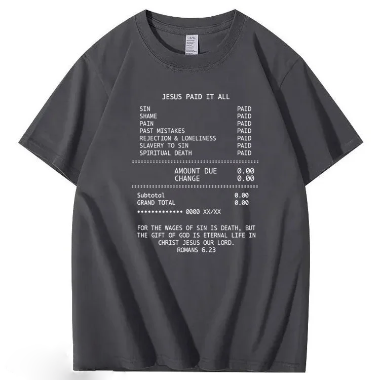 JESUS PAID IT ALL Graphic Print Tee