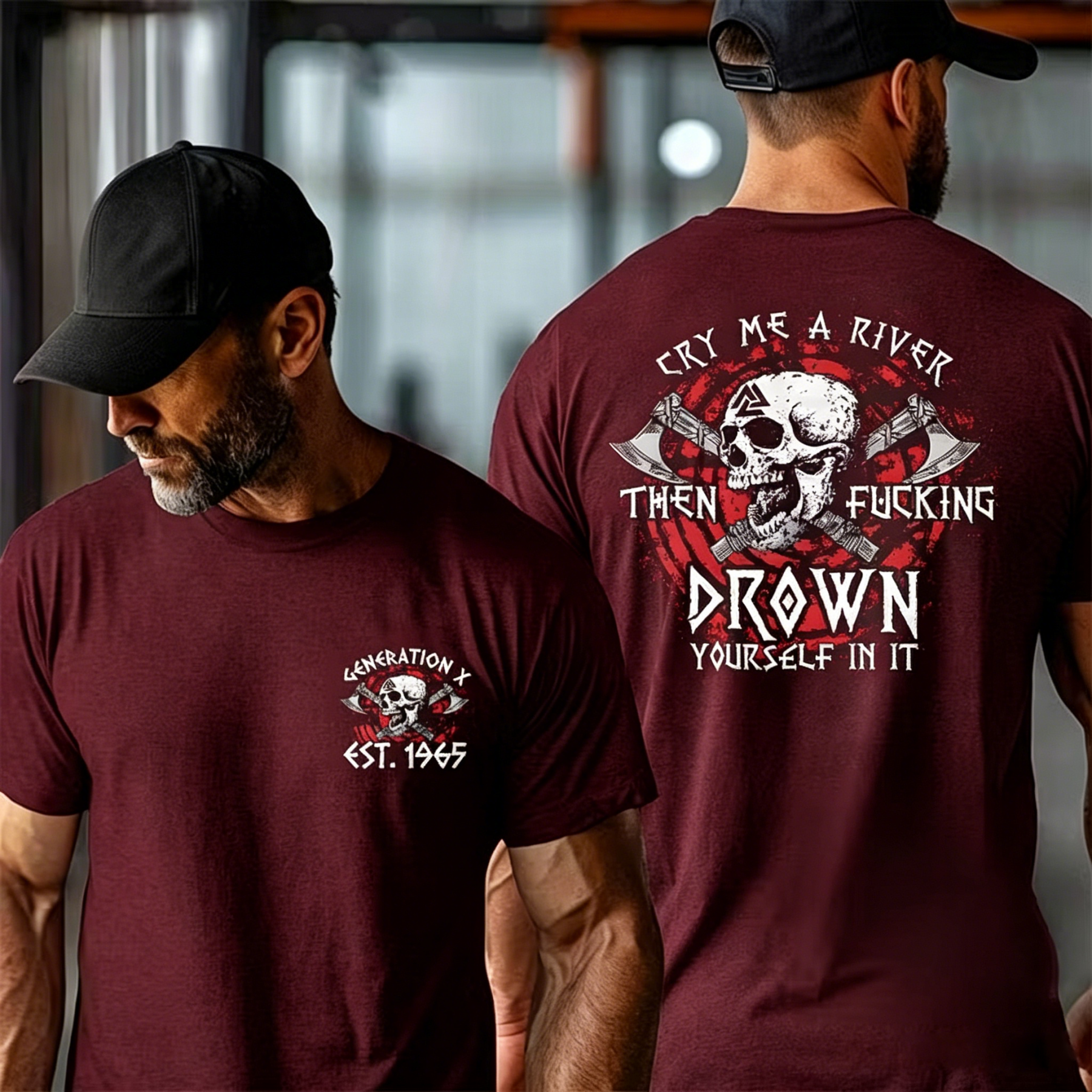 Cry Me A River Then F*** Drown Yourself In It T-shirt, Generation X 2 Side Custom Year Of Birth Sweatshirt