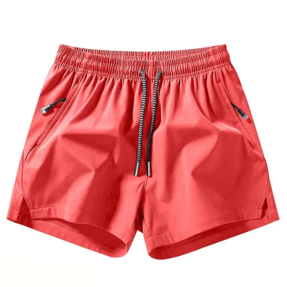 3 packs Men's Plain Solid Color Drawstring Pocket Shorts