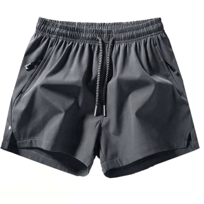 3 packs Men's Plain Solid Color Drawstring Pocket Shorts