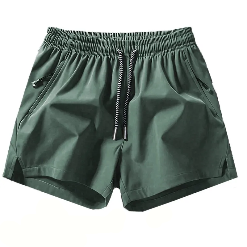 3 packs Men's Plain Solid Color Drawstring Pocket Shorts