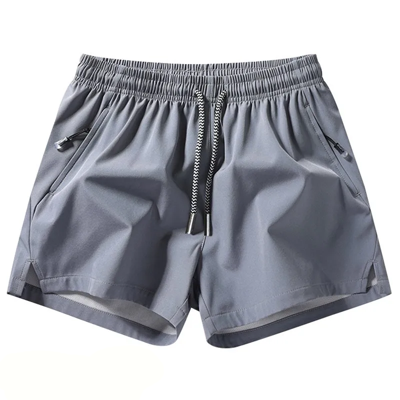 3 packs Men's Plain Solid Color Drawstring Pocket Shorts
