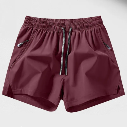 3 packs Men's Plain Solid Color Drawstring Pocket Shorts