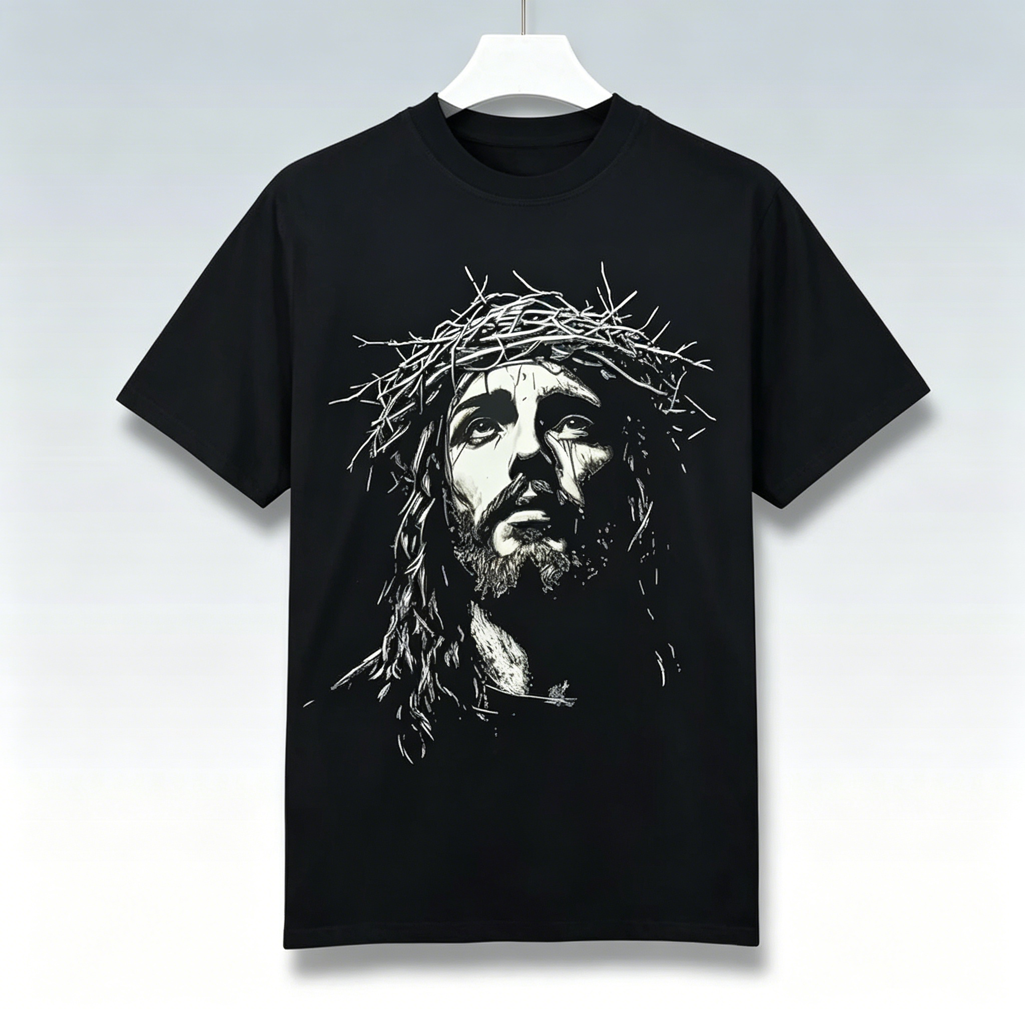 Jesus Crown of Thorns 100% Cotton T-Shirt
