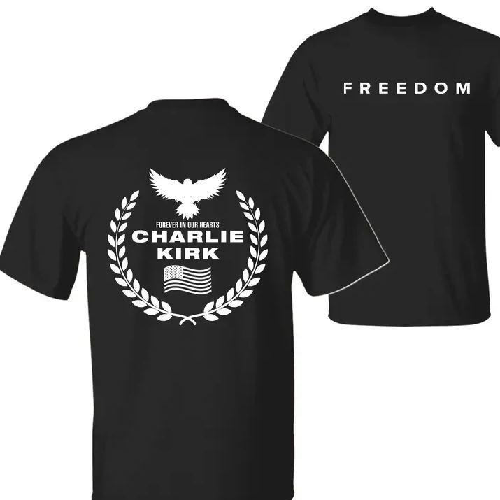Freedom Foever Our Hearts Pattern100% Cotton T-Shirt