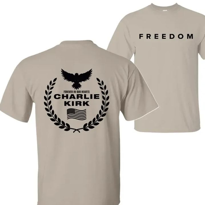 Freedom Foever Our Hearts Pattern100% Cotton T-Shirt