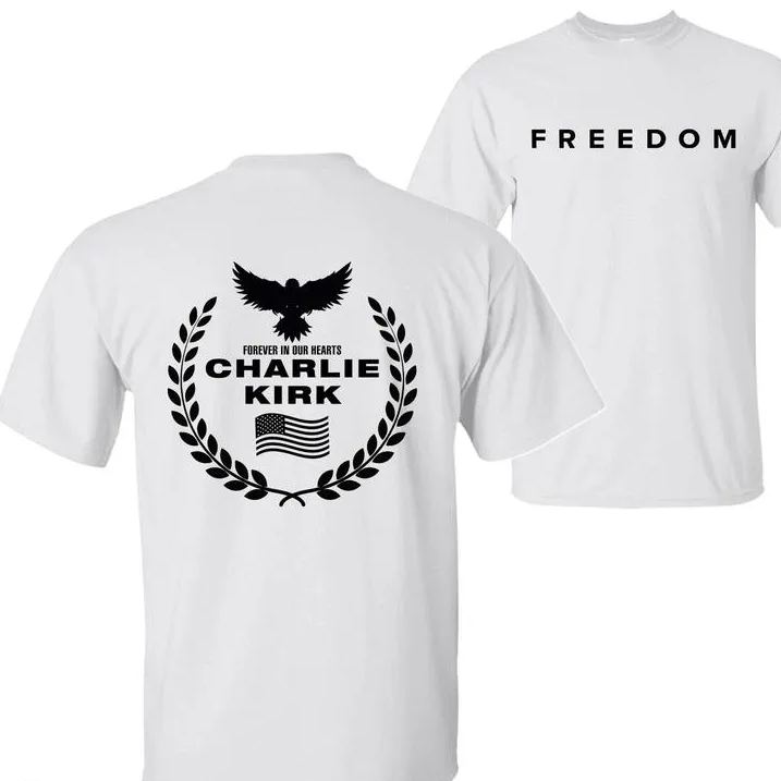 Freedom Foever Our Hearts Pattern100% Cotton T-Shirt