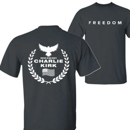 Freedom Foever Our Hearts Pattern100% Cotton T-Shirt