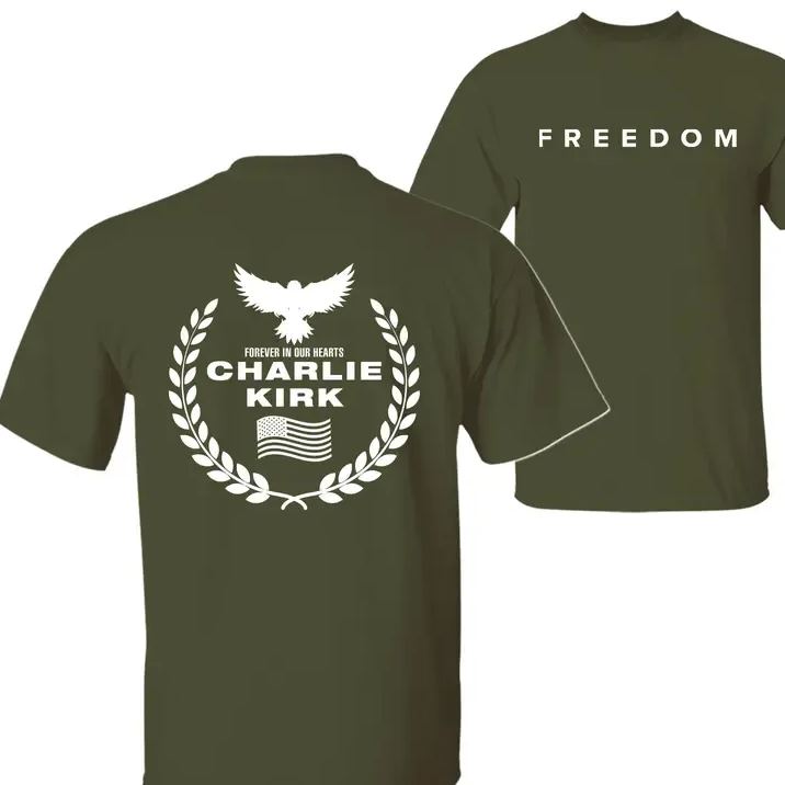 Freedom Foever Our Hearts Pattern100% Cotton T-Shirt