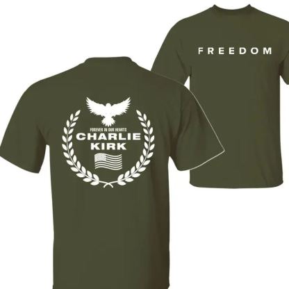 Freedom Foever Our Hearts Pattern100% Cotton T-Shirt