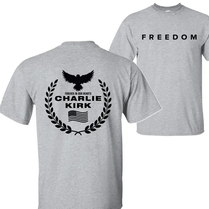 Freedom Foever Our Hearts Pattern100% Cotton T-Shirt