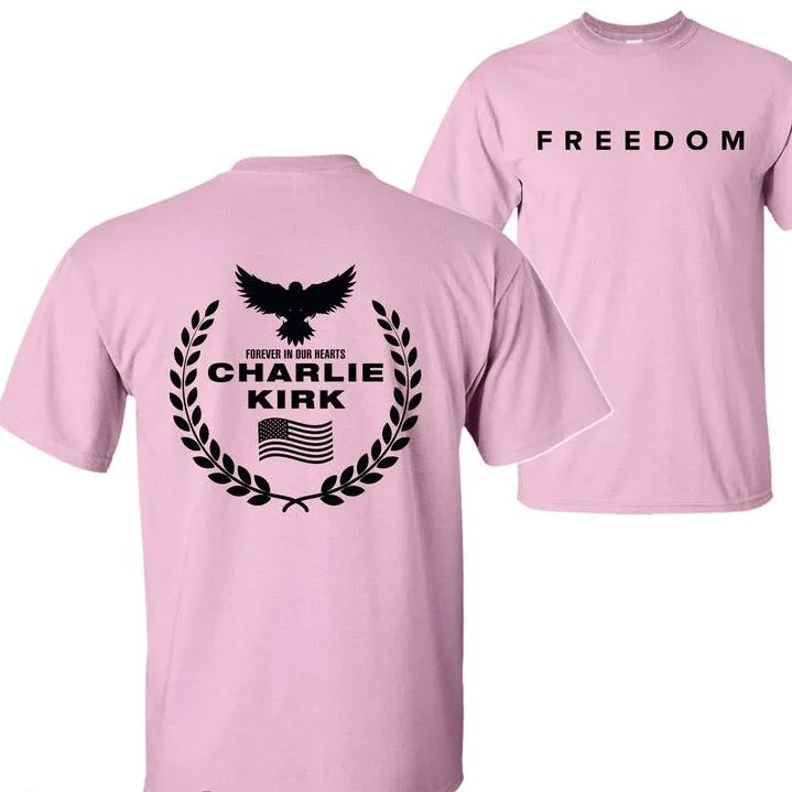 Freedom Foever Our Hearts Pattern100% Cotton T-Shirt