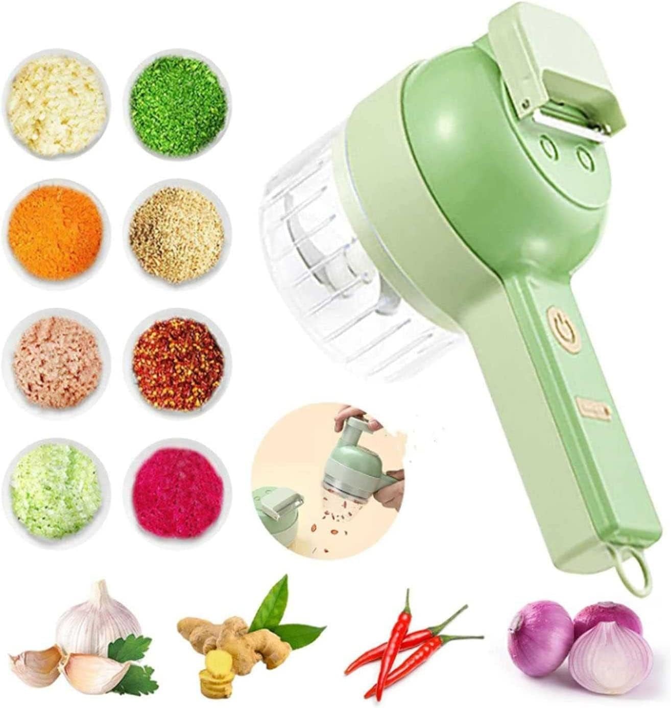 🥗4-in-1 Multifunctional Cordless Electric Food Processor | Chop onion