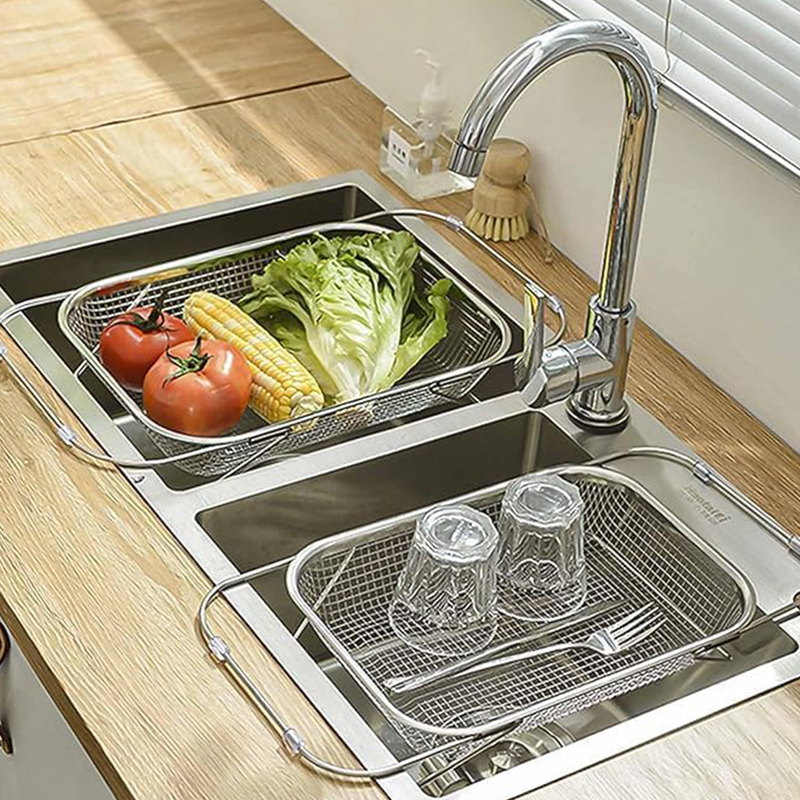 Stainless Steel Telescopic Drainer Basket