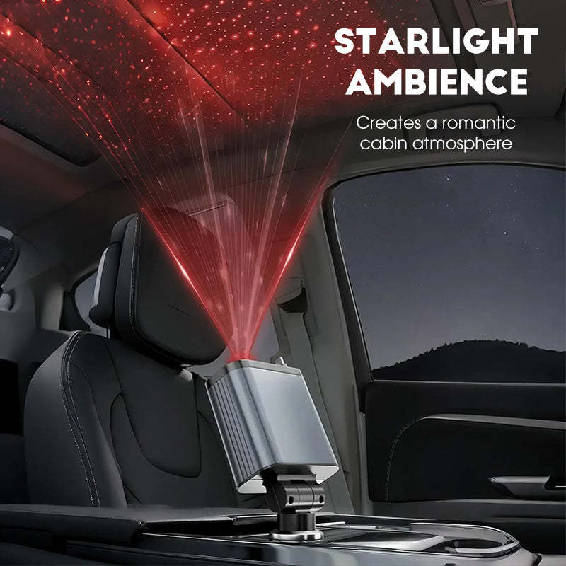⚡✨ Ultra-fast 4-in-1 Car Charger 90W – With Retractable Cables & Ambient Starlight 🚗🌌