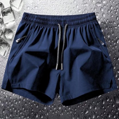 3 packs Men's Plain Solid Color Drawstring Pocket Shorts