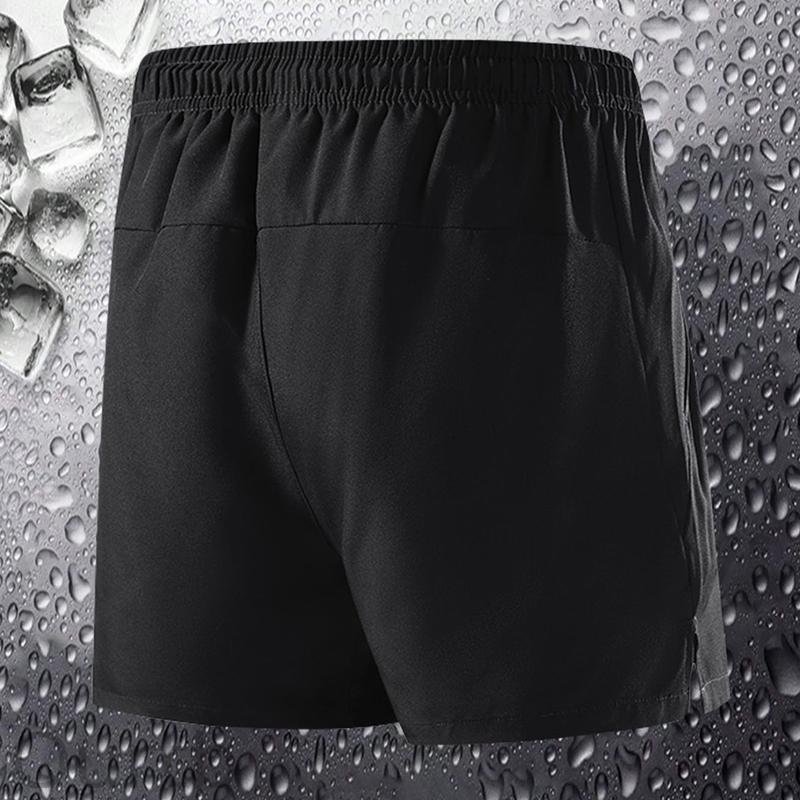 3 packs Men's Plain Solid Color Drawstring Pocket Shorts