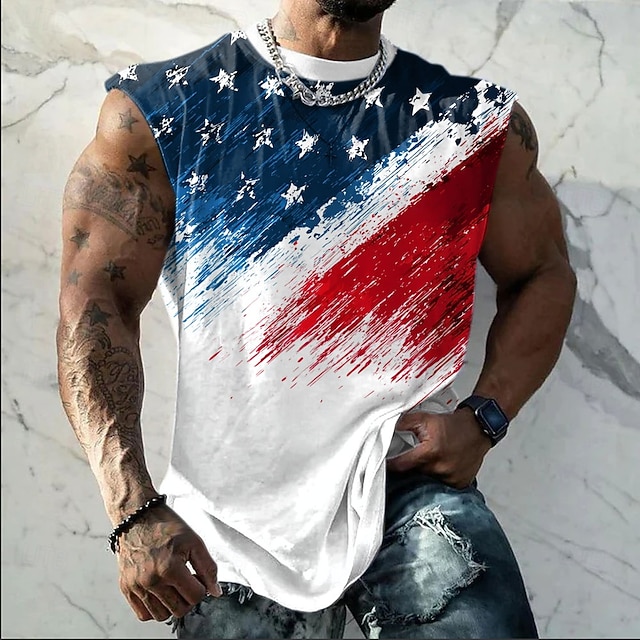 4th of July 2026 250th Memorial Day Men's Patriotic Designer Patriot US Flag T-Shirt