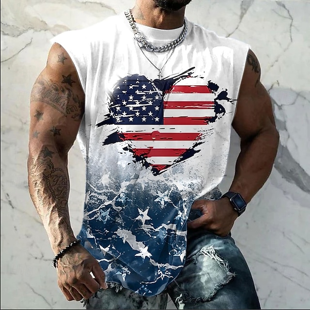 4th of July 2026 250th Memorial Day Men's Patriotic Designer Patriot US Flag T-Shirt