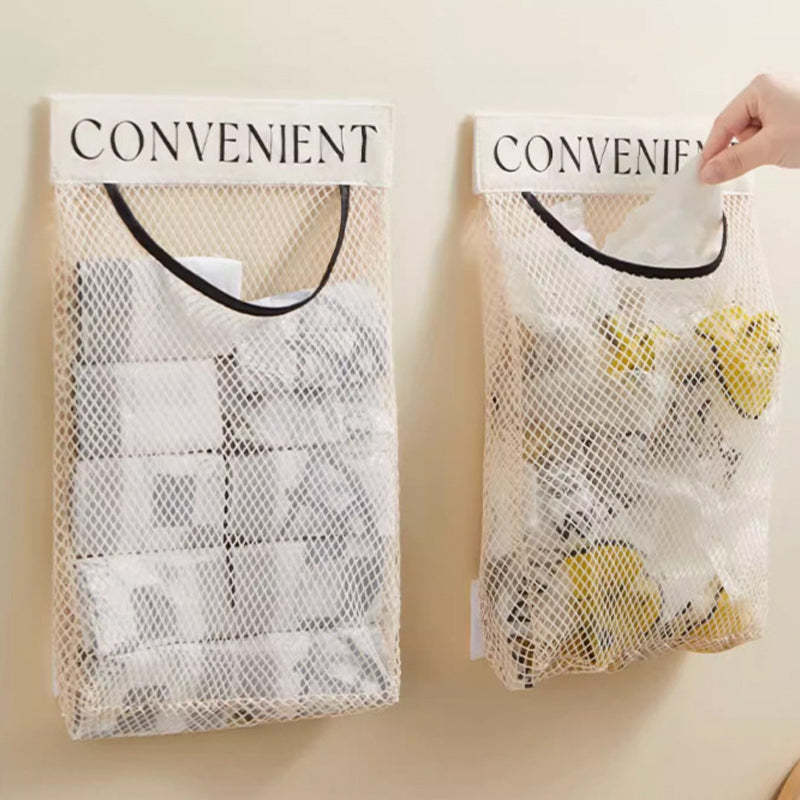 🥳✅ Plus de 50 000 exemplaires vendus ! Sac suspendu en filet – Réutilisable, lavable, respirant, la solution de rangement écologique qui libère de l’espace et garde vos affaires au sec 🌿✨