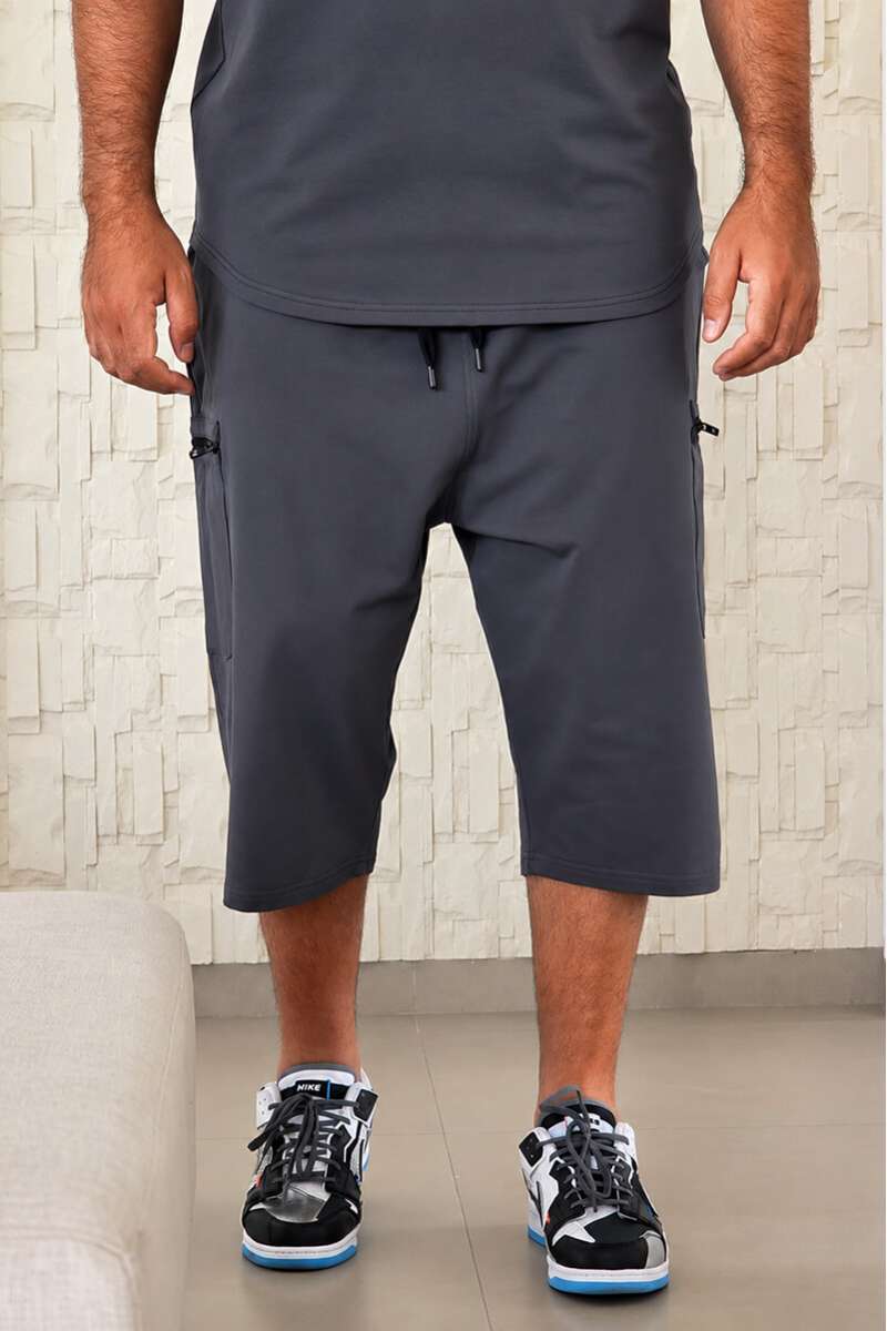 Ensemble Maybak Gris - Tee-shirt & Bermuda Assortis