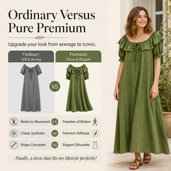 Robe longue à volants bohème pour femme