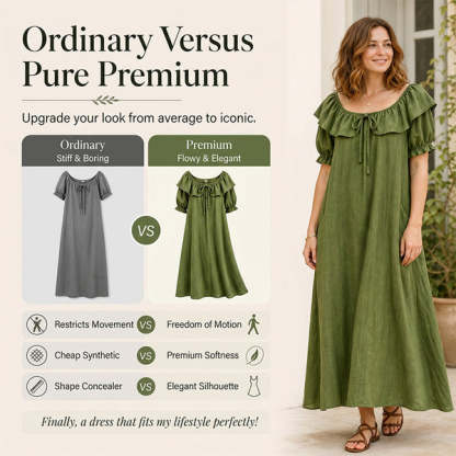 Robe longue à volants bohème pour femme