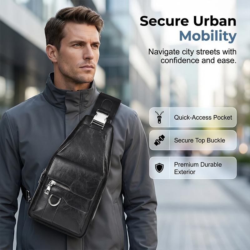 🎒 -50% MAINTENANT ! 🧳 Sac Bandoulière Homme Rétro Imperméable en Simili Cuir – Résistant à l'Eau, Rangement Intelligent & Confort Ergonomique – L'Essentiel du Quotidien ✨