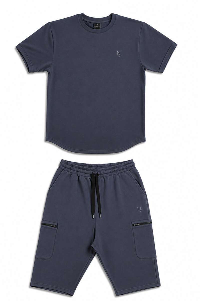 Ensemble Maybak Gris - Tee-shirt & Bermuda Assortis