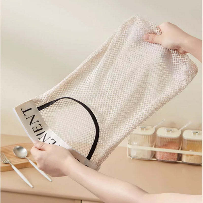 🥳✅ Plus de 50 000 exemplaires vendus ! Sac suspendu en filet – Réutilisable, lavable, respirant, la solution de rangement écologique qui libère de l’espace et garde vos affaires au sec 🌿✨