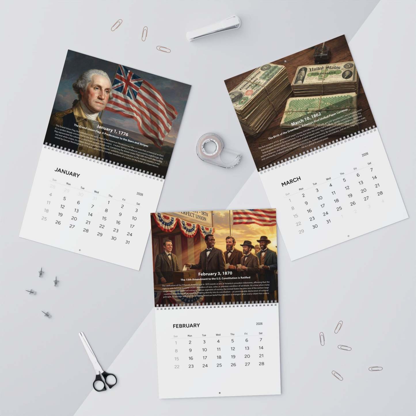 America's 250th Anniversary 2026 Calendar