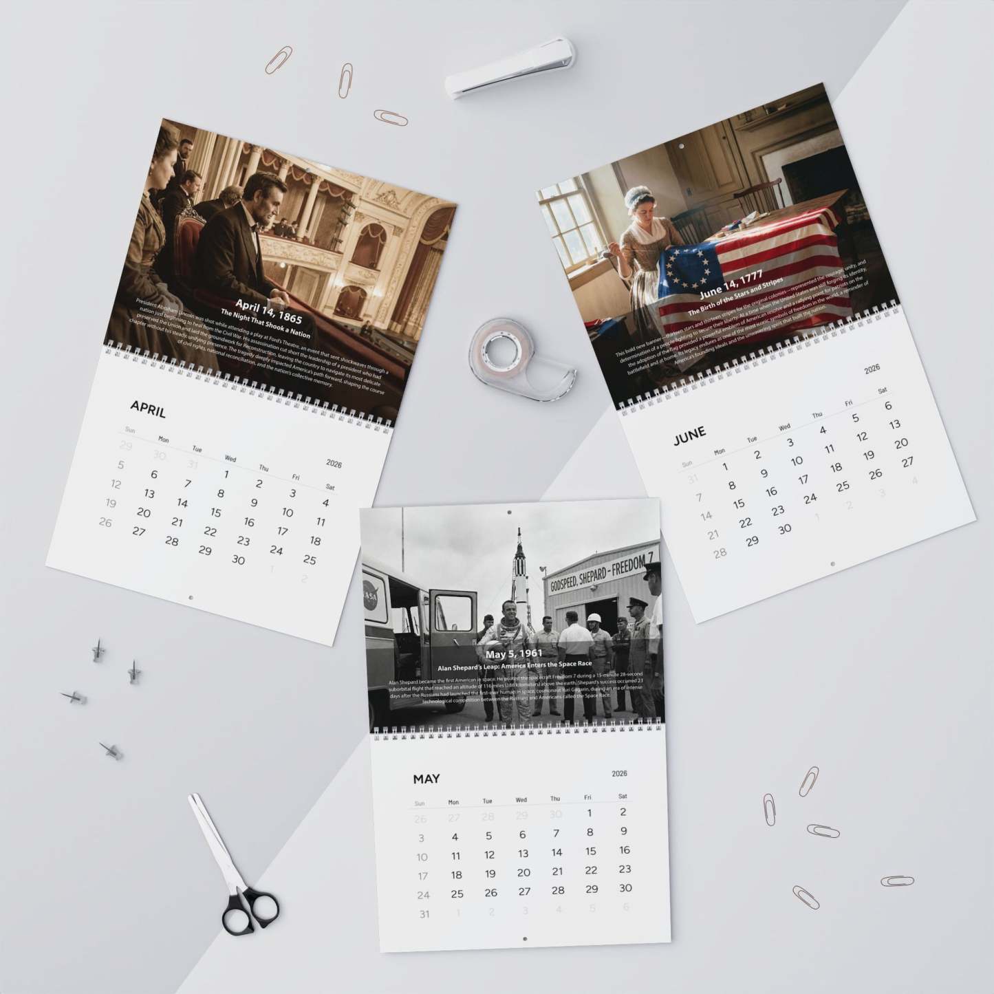 America's 250th Anniversary 2026 Calendar