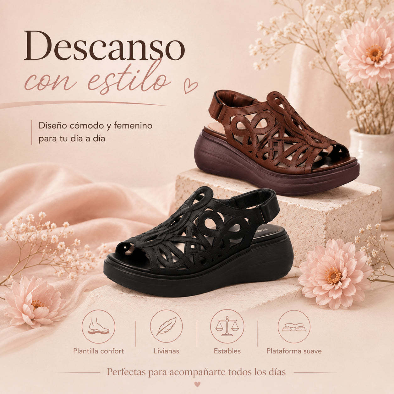 Sandalia Nube Confort ☁️✨ | Comodidad Ortopédica para tus Pies