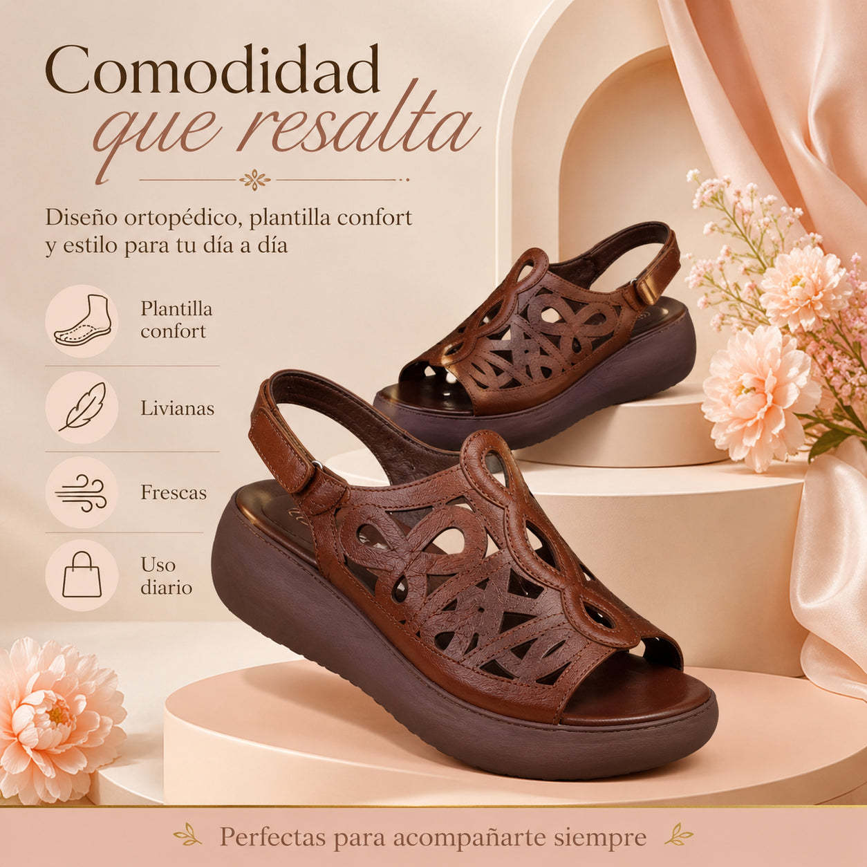 Sandalia Nube Confort ☁️✨ | Comodidad Ortopédica para tus Pies