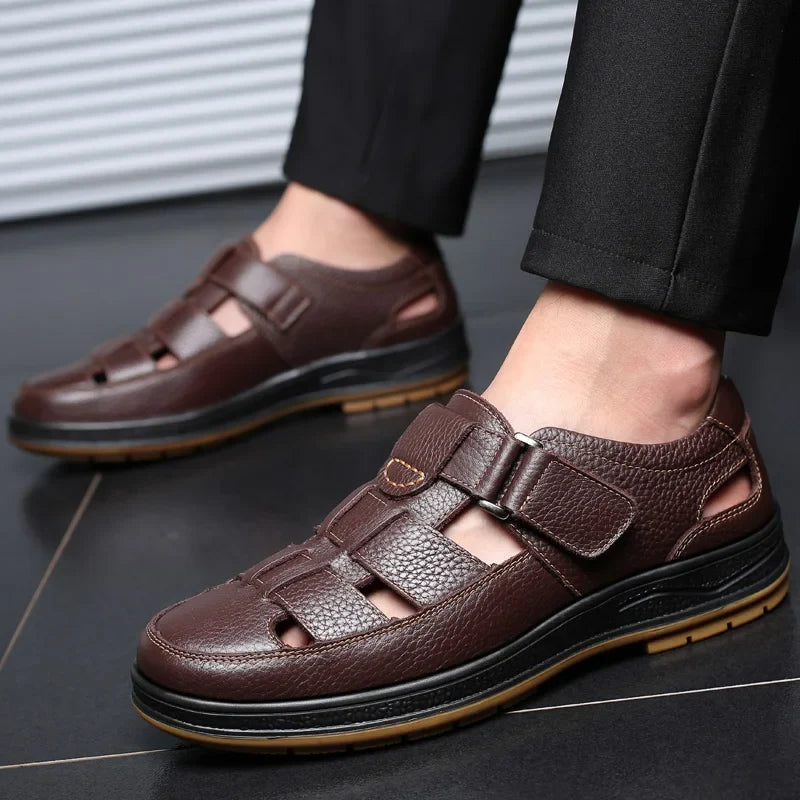Sandales en cuir